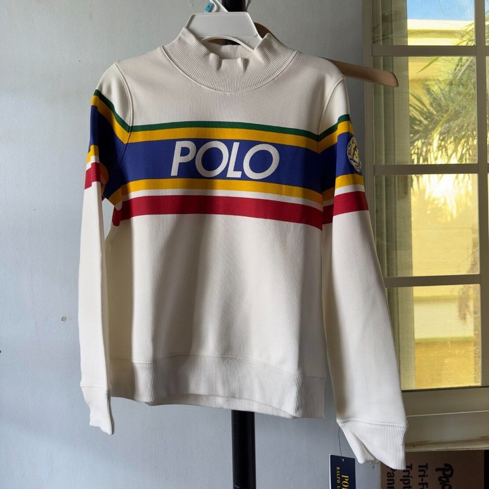 Polo Ralph Lauren Big Girls L 14-16 XL 16 SWEATER NEW NWT Sweatshirt KNIT PATCH